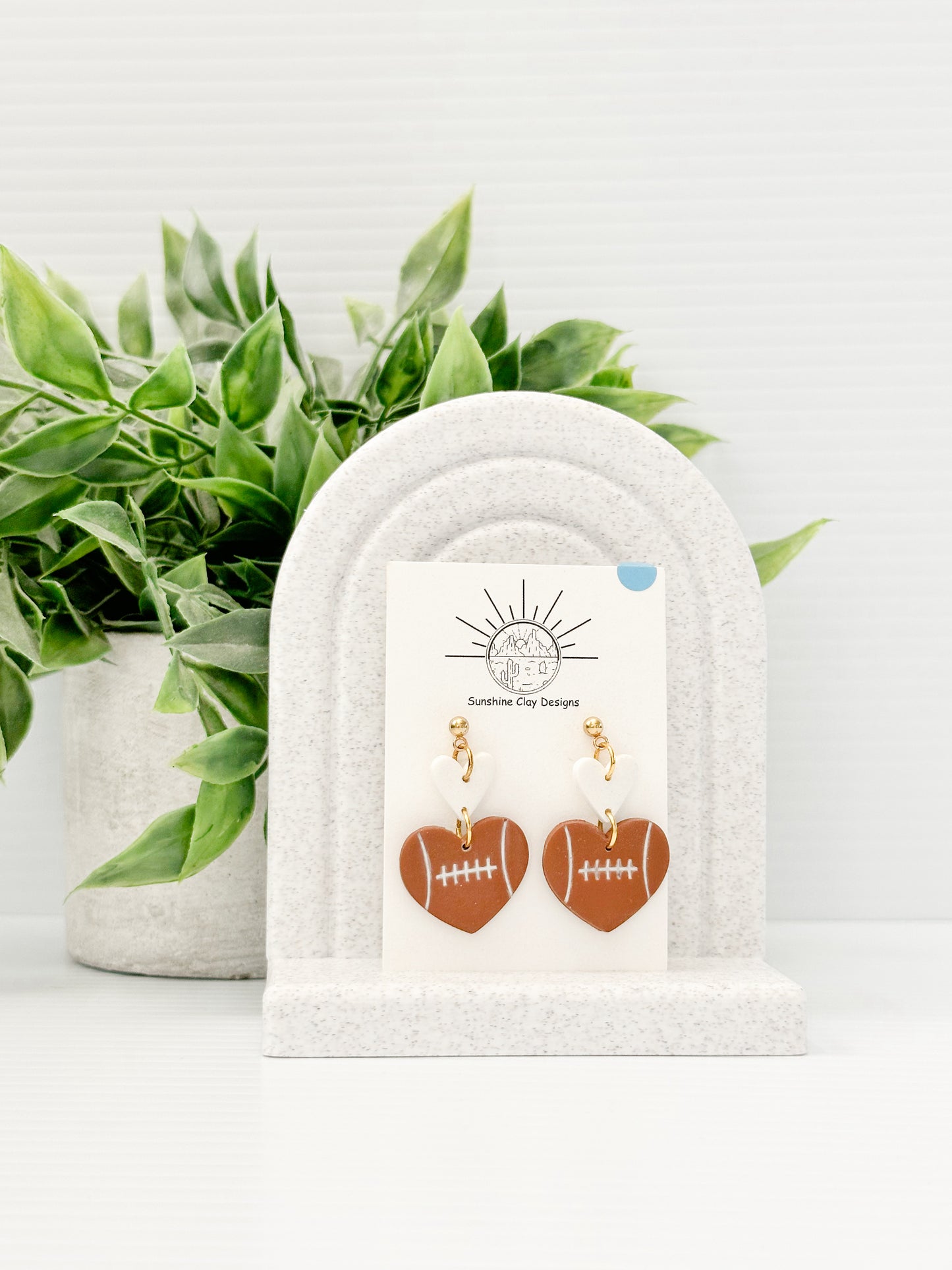 Football Heart Dangles