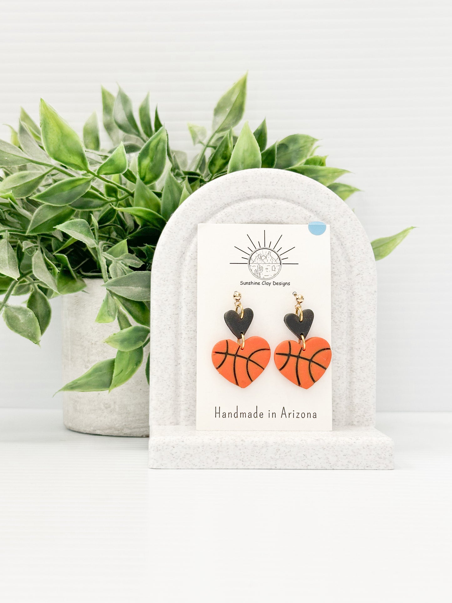 Basketball Heart Dangles