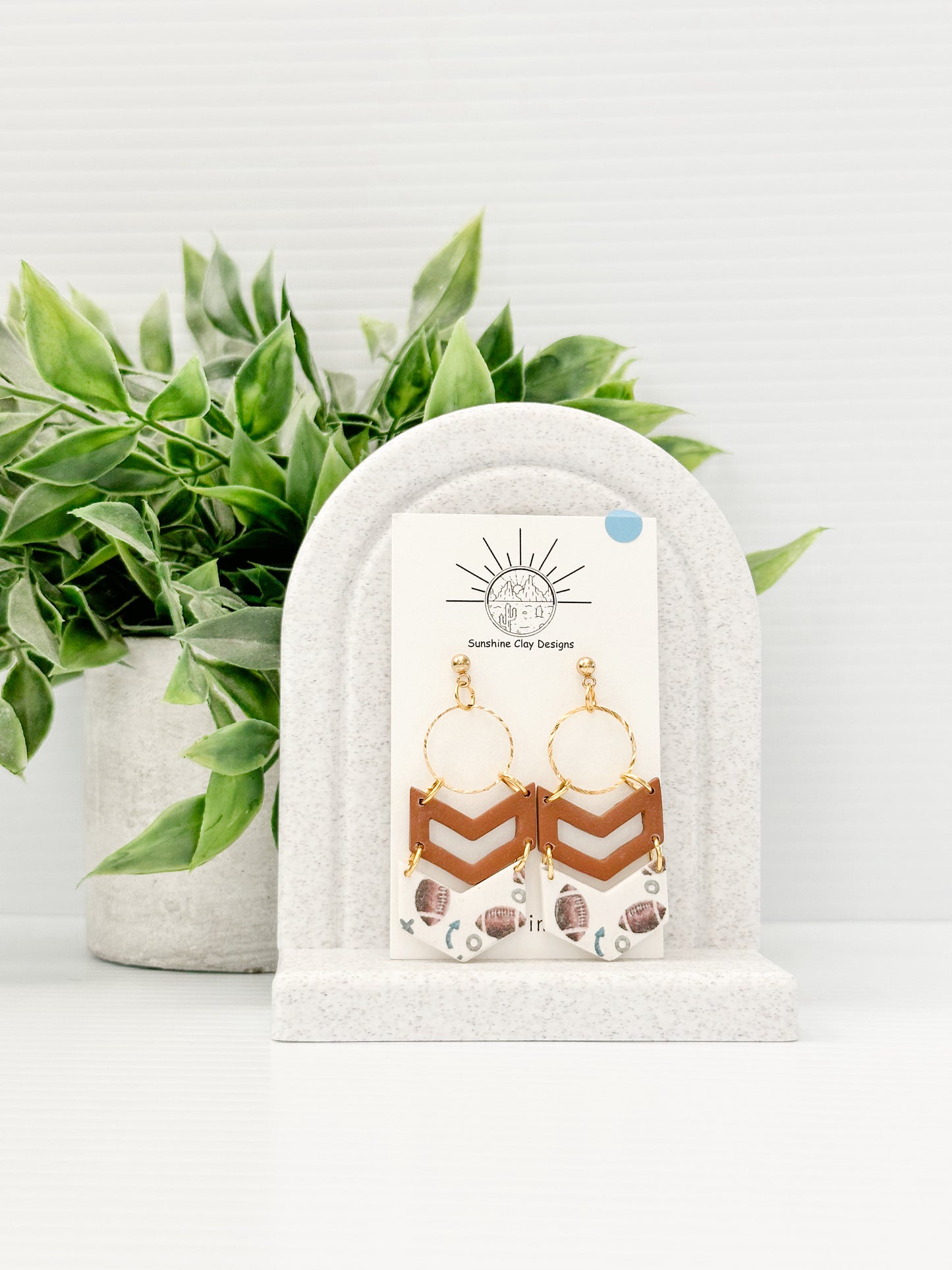 Football Print Dangles