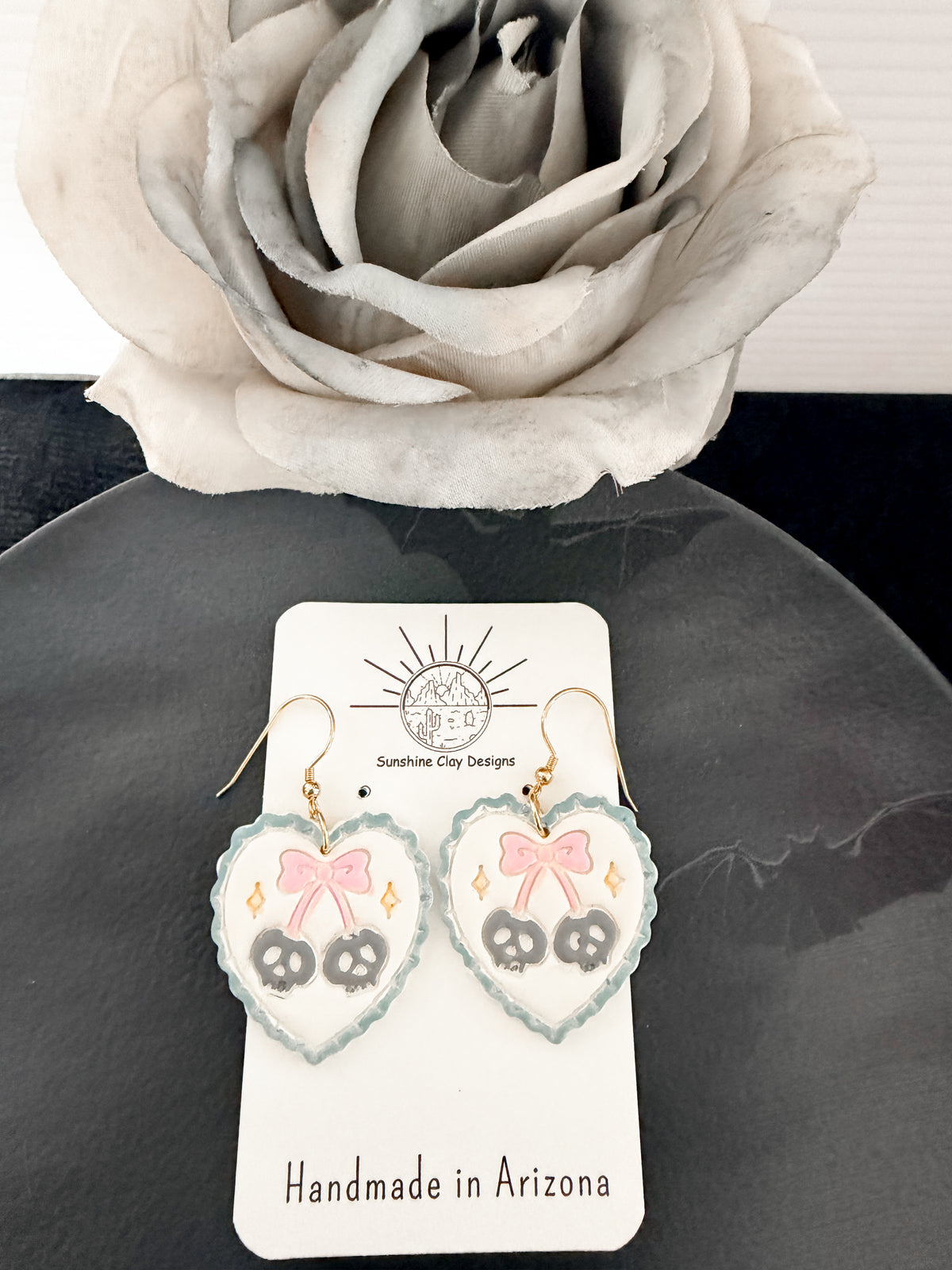 Skelly Heart Dangle