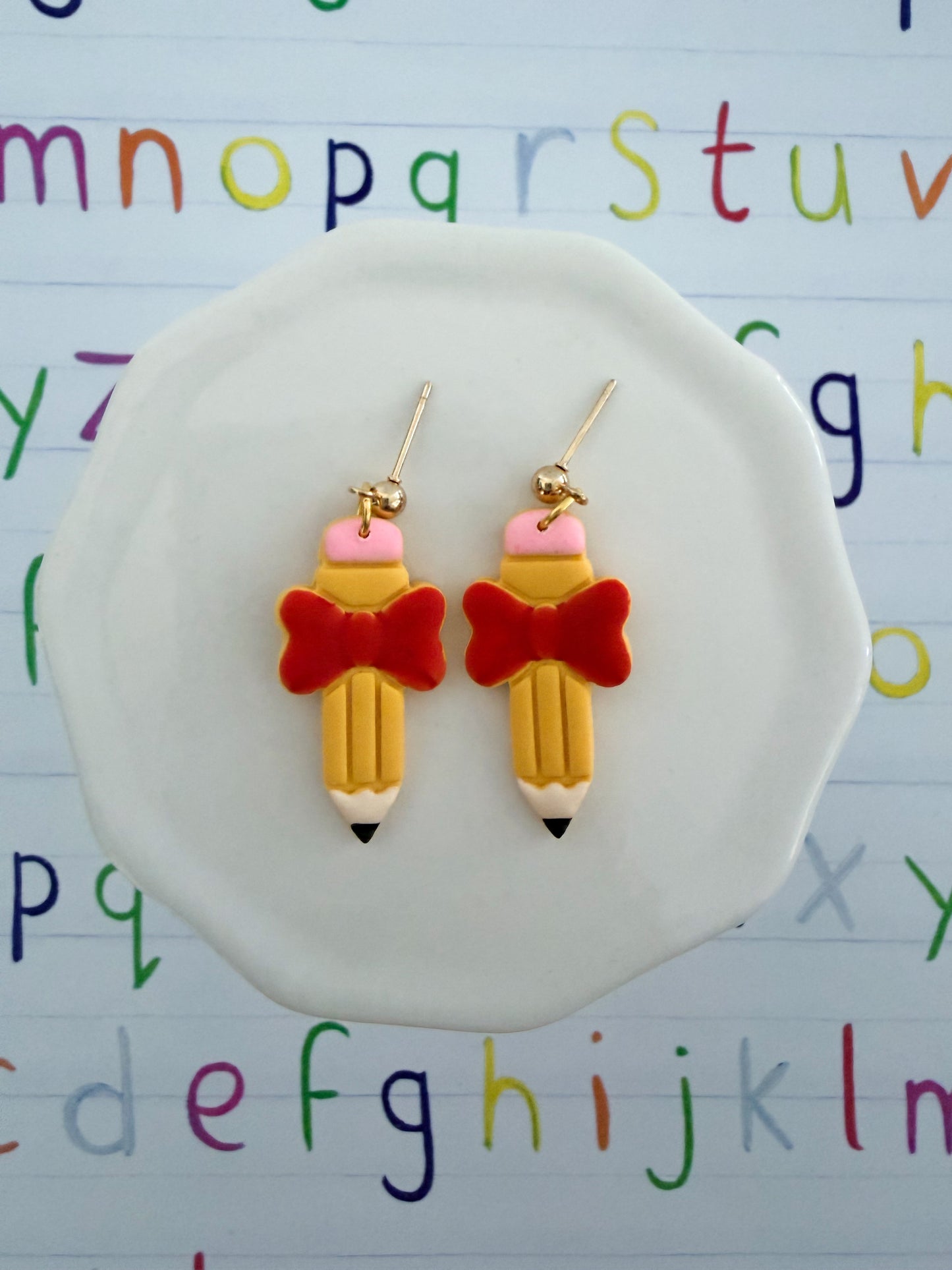 Red Bow Pencil Dangle