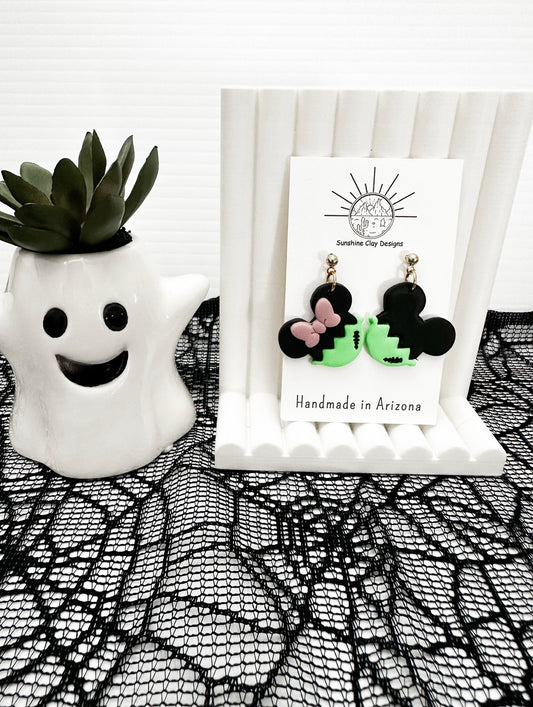 Mr & Mrs Frank Mouse Dangles