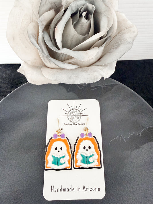 Cute Book Ghost